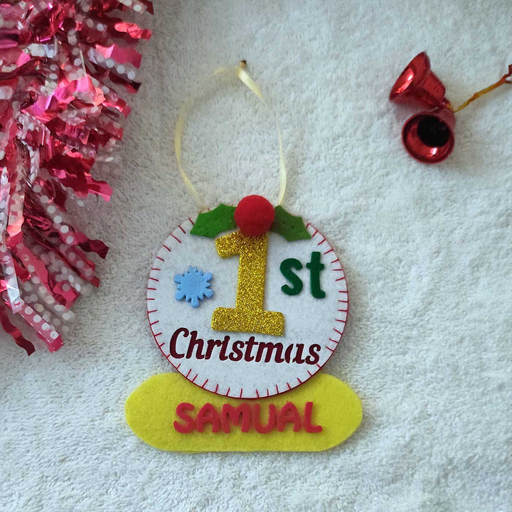 Personalized 1st Felt Ornament For Christmas Tree Decoration