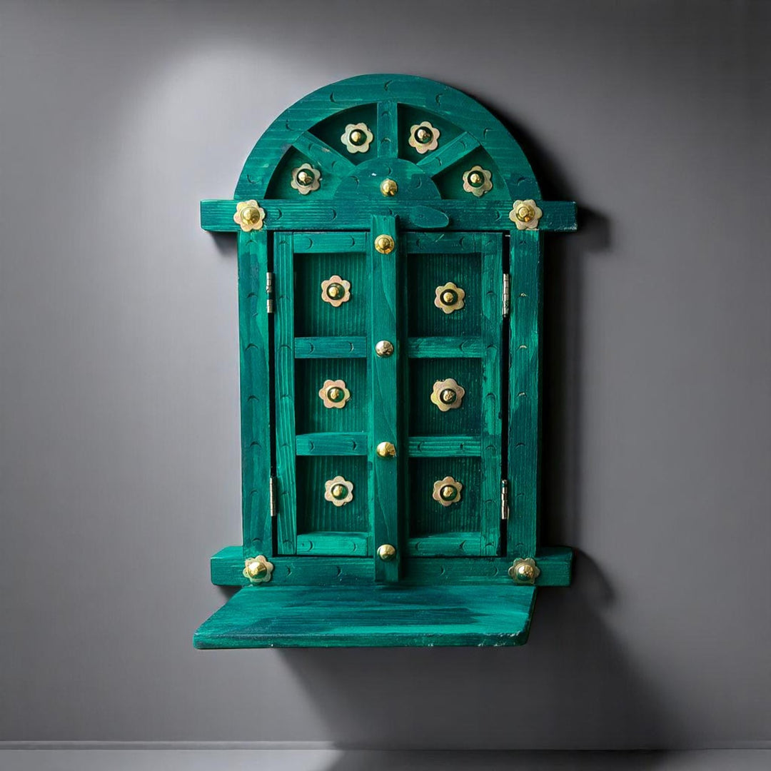 18 Inch Handmade Vintage Theme Wooden Jharokha