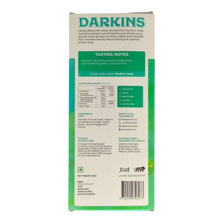 63% Dark | Vegan & Gluten Free Chocolate with Mint
