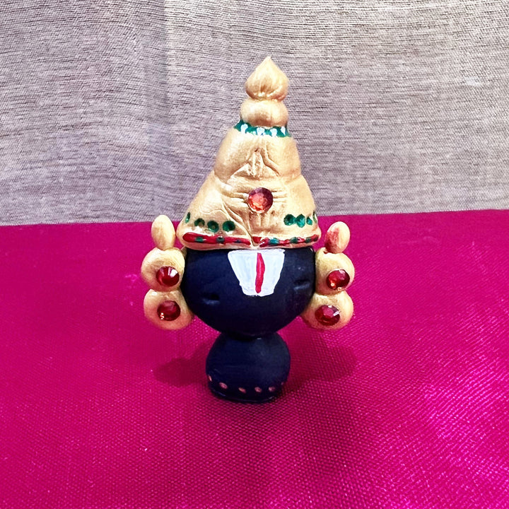 Handmade Miniature Venkateshwara Clay Golu Doll For Festive Decor