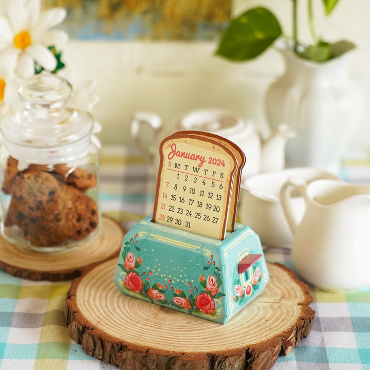 Mini Toaster Desk Calendar 2024 - DIY Paper Craft Kit