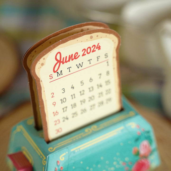 Mini Toaster Desk Calendar 2025 - DIY Paper Craft Kit