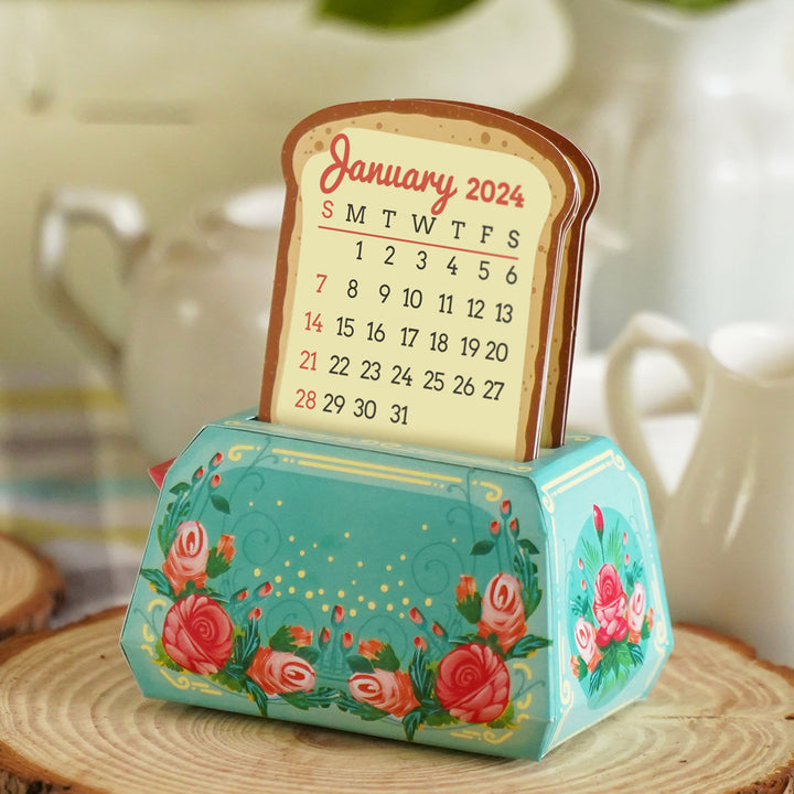 Mini Toaster Desk Calendar 2024 - DIY Paper Craft Kit