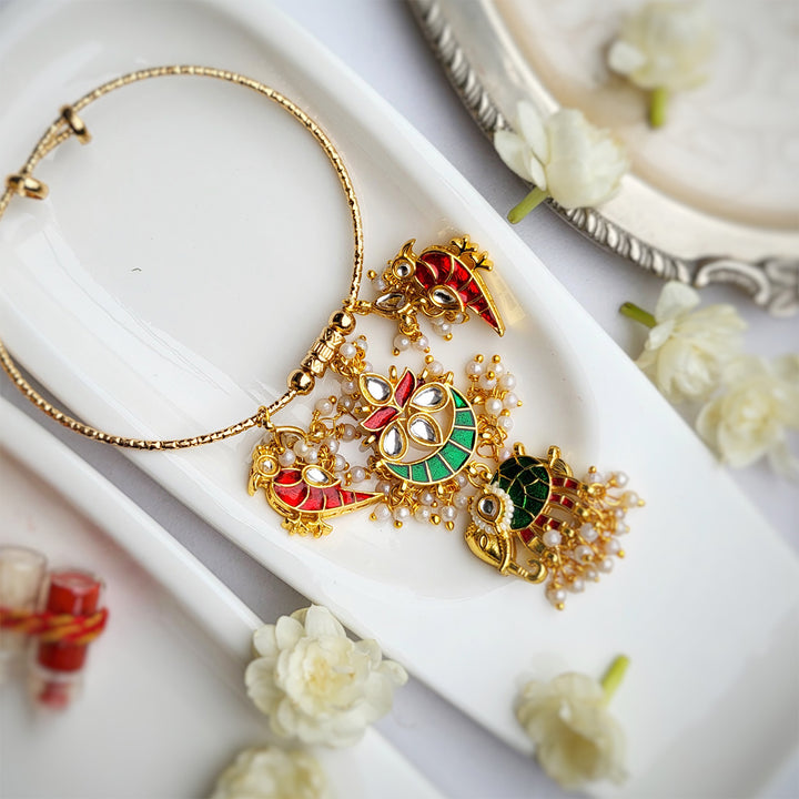 Handcrafted Meenakari Elephant Bhai Rakhi with Bangle Bhabhi Rakhi | Set of 2