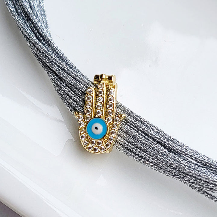 Handcrafted Hamsa Evil Eye Stone Rakhi With Roli Chawal For Brother
