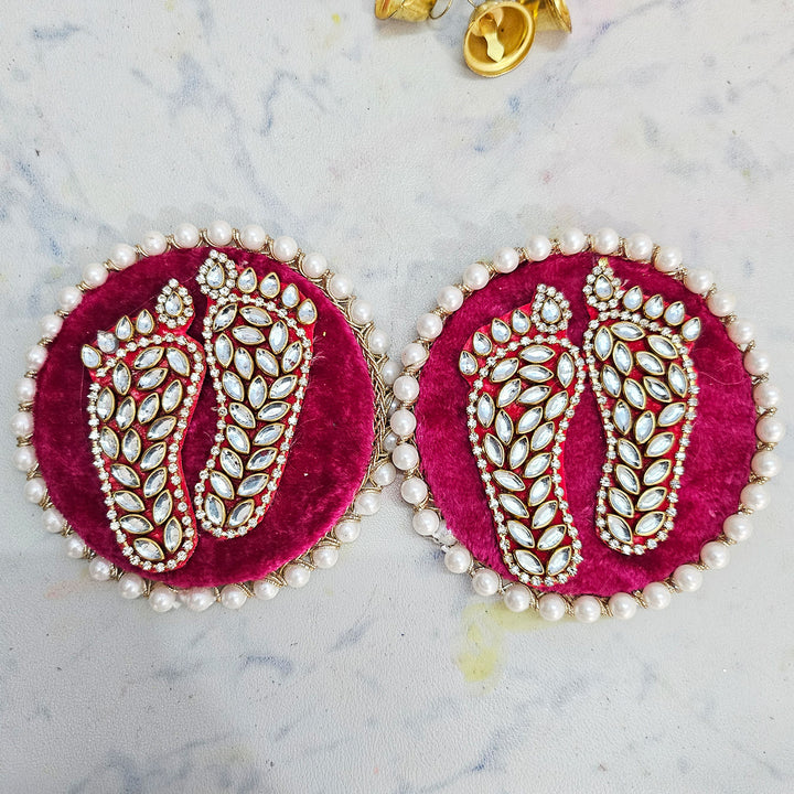 Pichwai Theme Lakshmi Paduka, Brass Diya & Mithai Diwali Gift Hamper