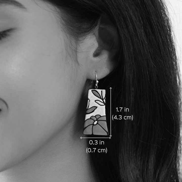 Handmade Pastel Petal Terracotta Earrings