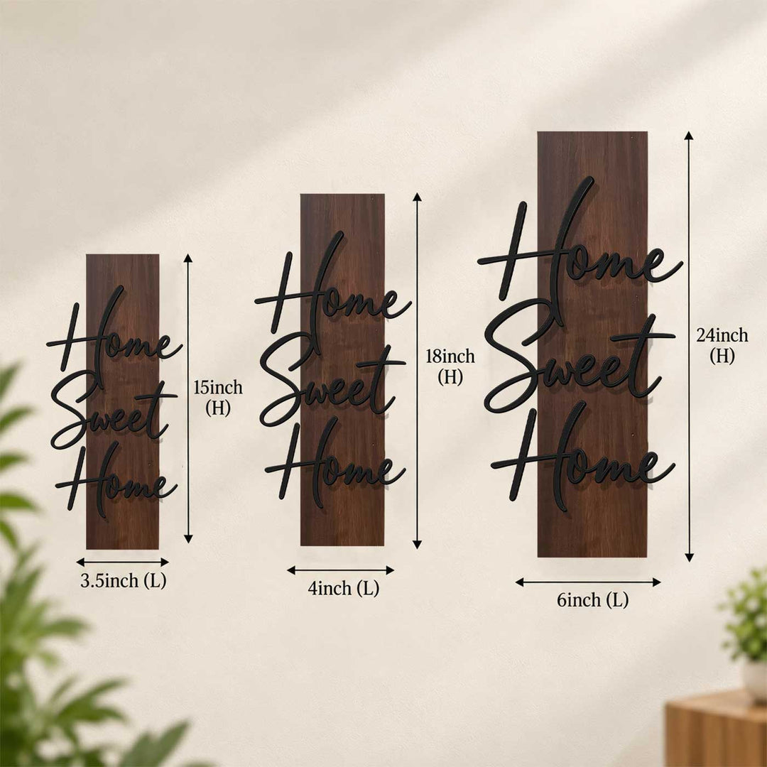 Personalized Minimalist Floating Letter Rubber Wood Name Plate With 3D Metal Text For Home