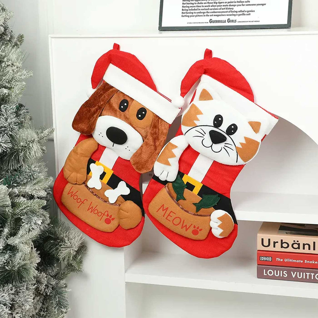 Personalized Pet Felt & Velvet Stockings For Christmas Decoration