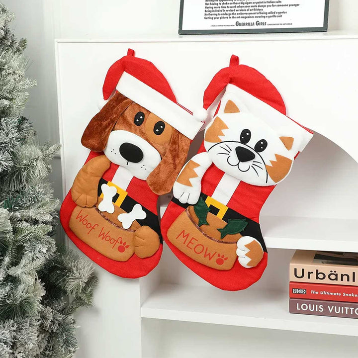 Personalized Pet Felt & Velvet Stockings For Christmas Decoration