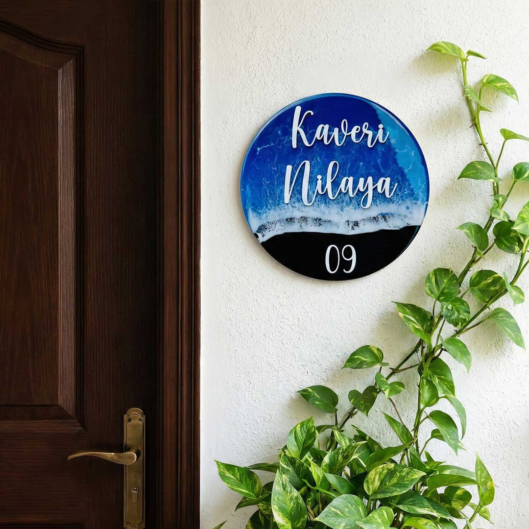 Personalized Beach Theme Resin Name Plate