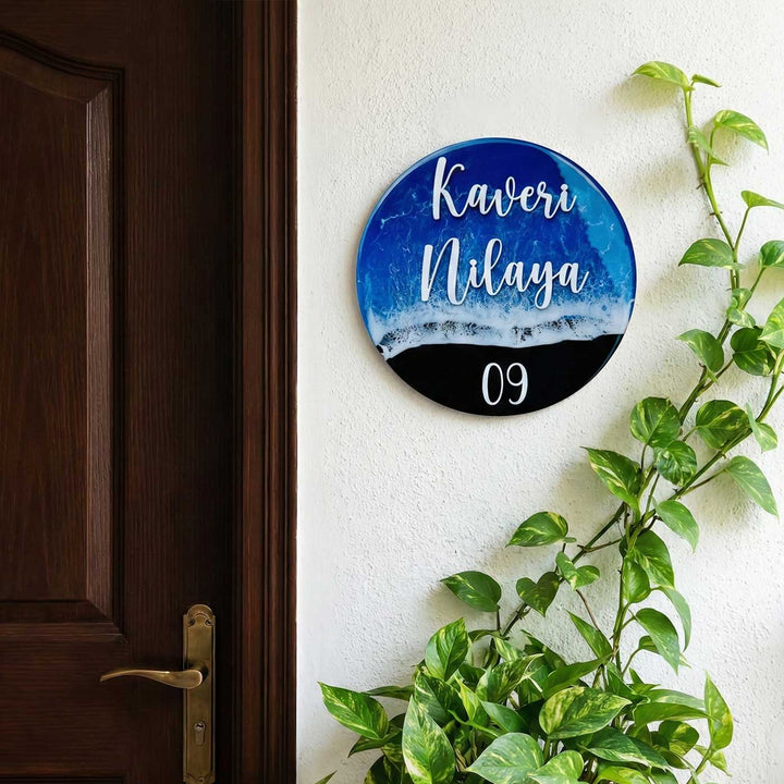 Personalized Beach Theme Resin Name Plate