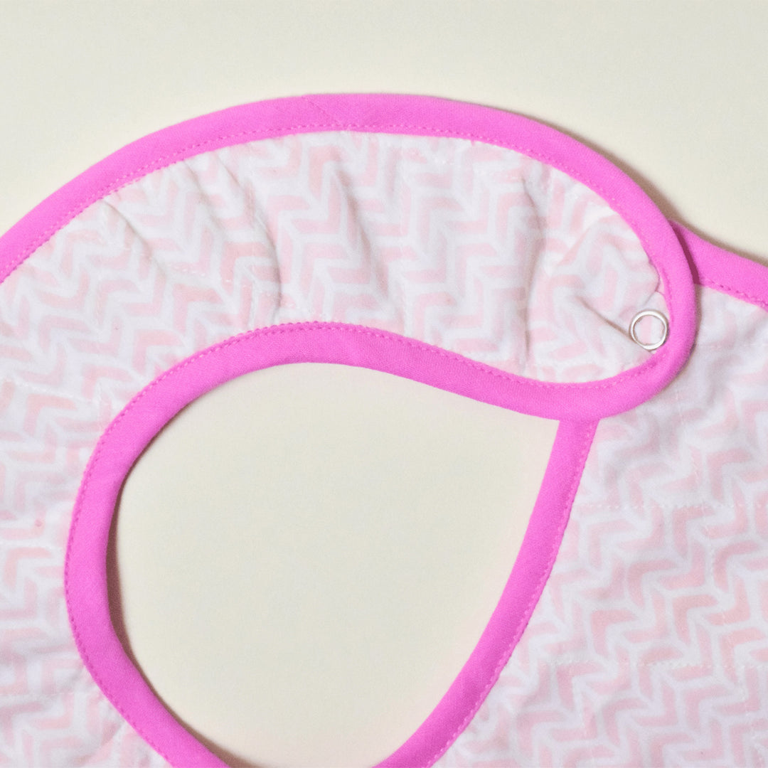 Block Printed Blush Breeze Bib