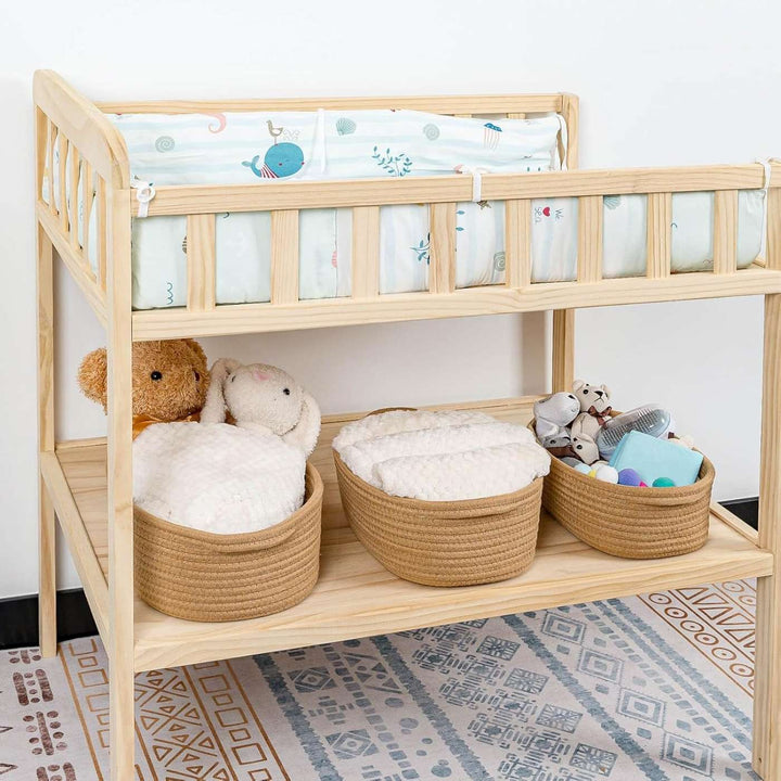 Handmade Coil Basketry Cute Cotton Rope Storage Baskets | Set Of 5