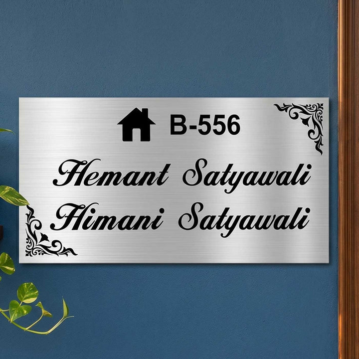 Personalized Sleek Stainless Steel Name Plate