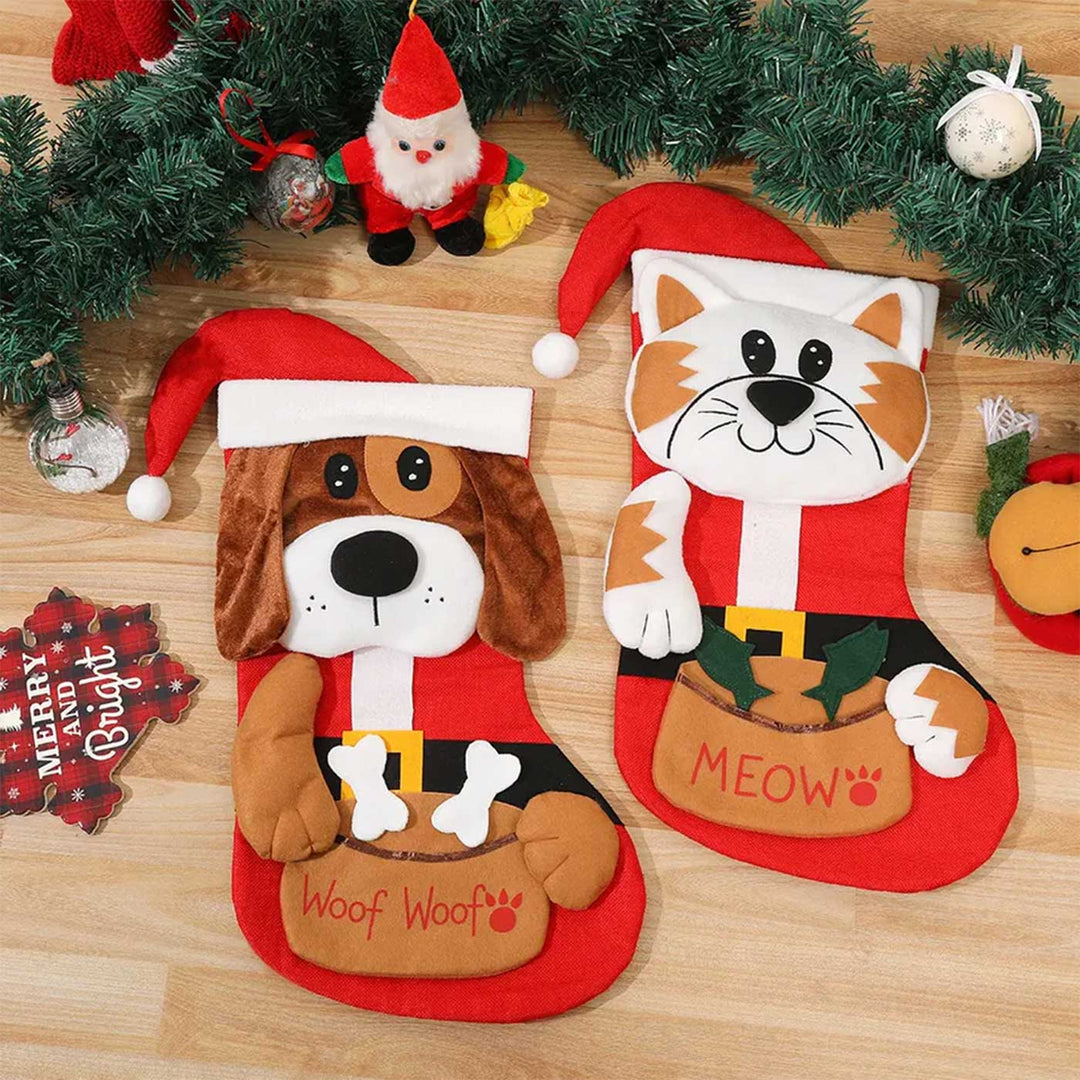 Personalized Pet Felt & Velvet Stockings For Christmas Decoration
