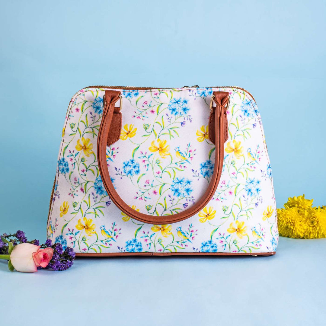 Vintage Blooms Vegan Leather Handbag