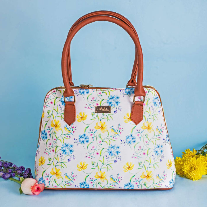 Vintage Blooms Vegan Leather Handbag