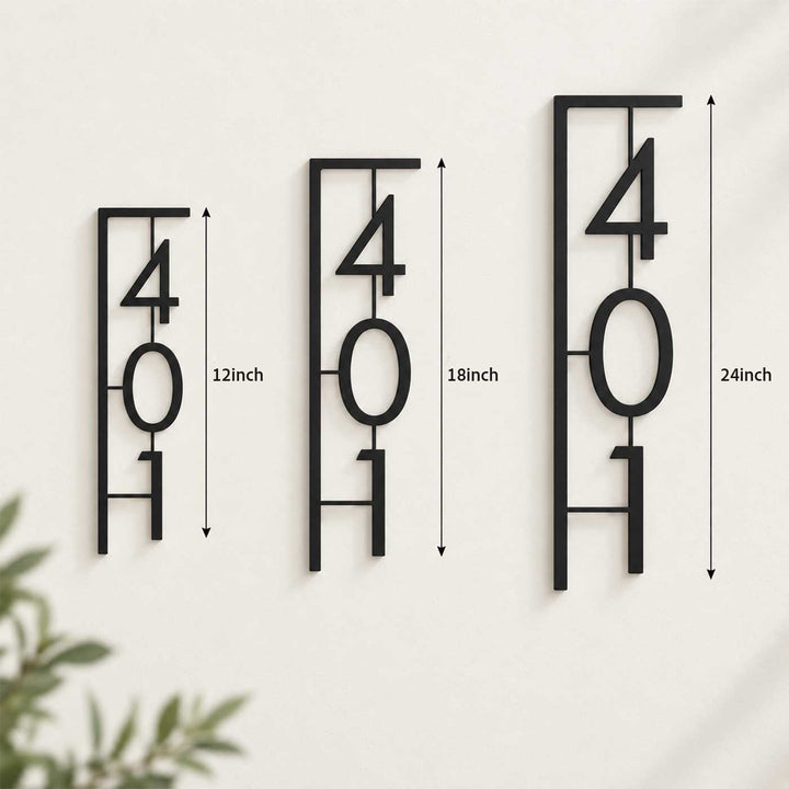 Personalized House Number Laser Cut Mild Steel Metal Name Plate For Home