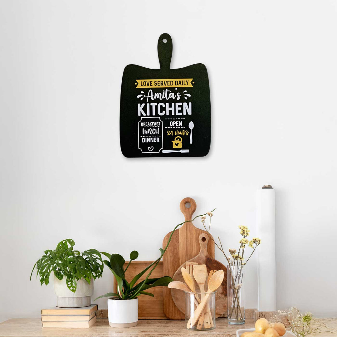 Personalized Decoupage Love Served Daily MDF Wood Decorative Plaque