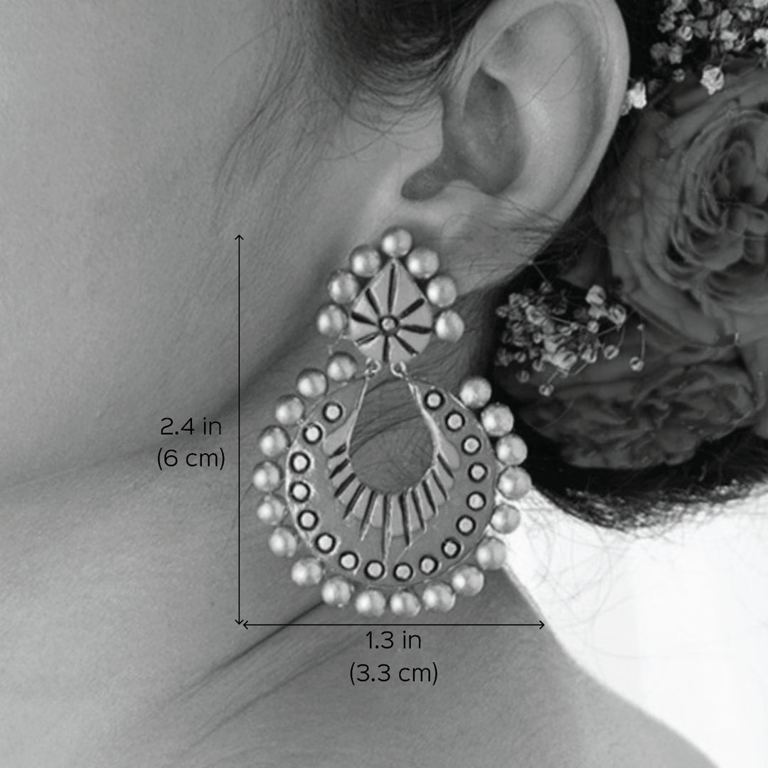 Handmade Pop Chandbali Terracotta Earrings