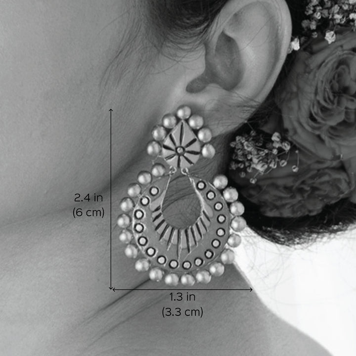 Handmade Pop Chandbali Terracotta Earrings