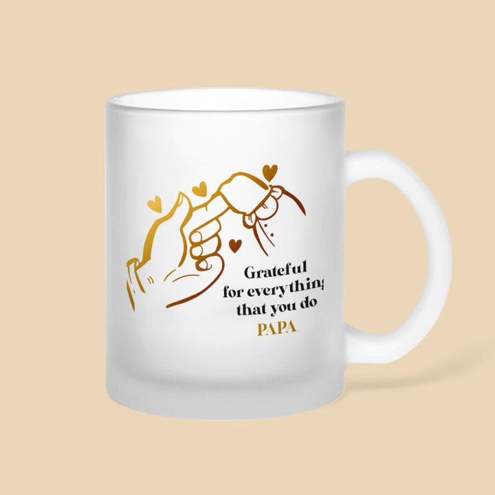 Printed Father Theme Glass Mug