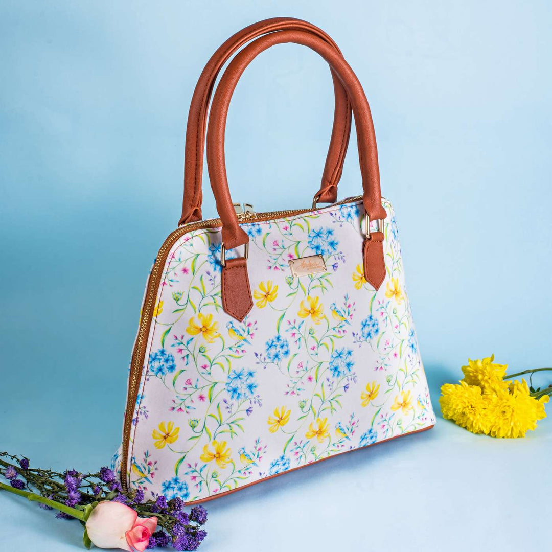 Vintage Blooms Vegan Leather Handbag