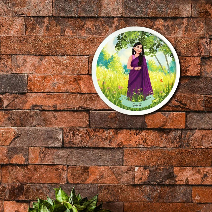 Photo Caricature Nameplate with Stand