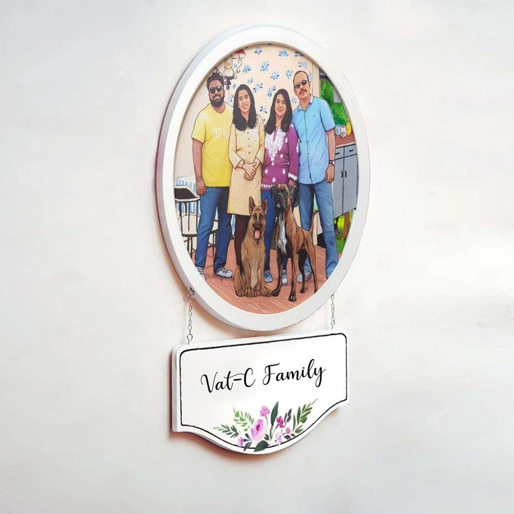 Photo Caricature Hanging Name Plate