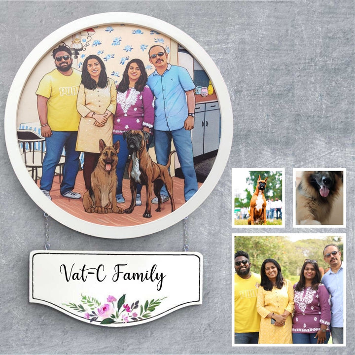 Photo Caricature Hanging Name Plate