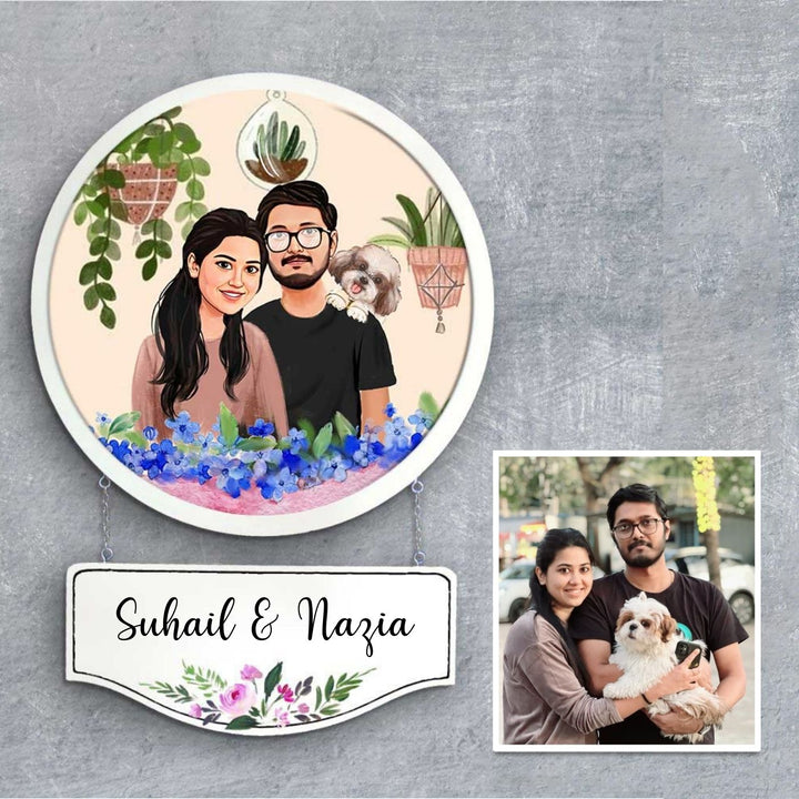 Photo Caricature Hanging Nameplate