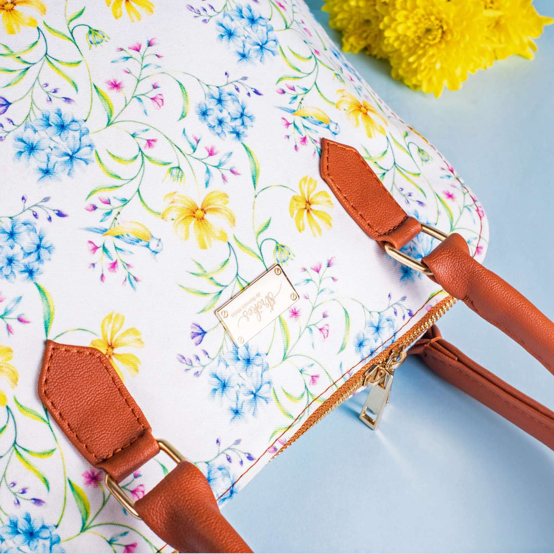 Vintage Blooms Vegan Leather Handbag