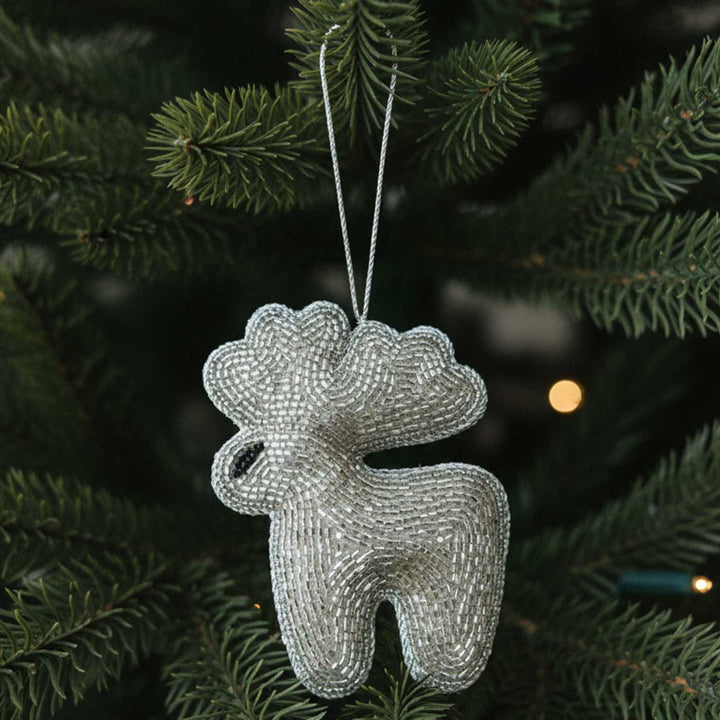 Reindeer Premium Beaded Zardozi Ornament