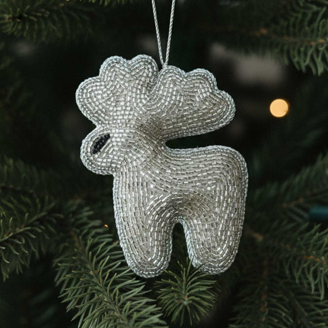 Reindeer Premium Beaded Zardozi Ornament