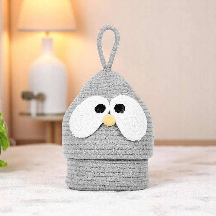 Cute Multipurpose Coil Basketry Handmade Foldable Cotton Rope Baskets For Kids