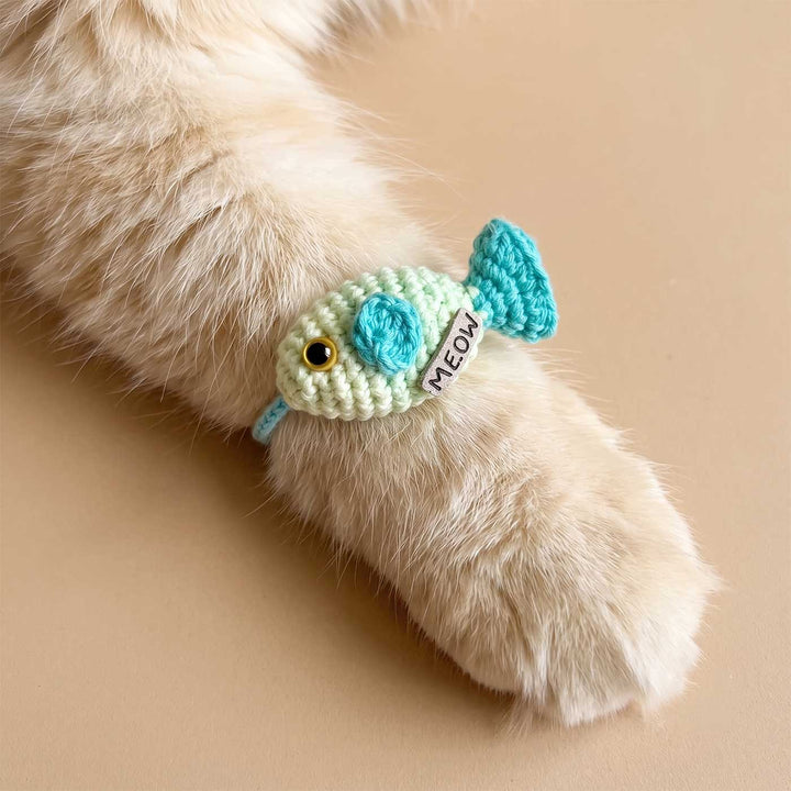 Handmade Crochet "Something Fishy" Rakhi For Pets With Roli Chawal