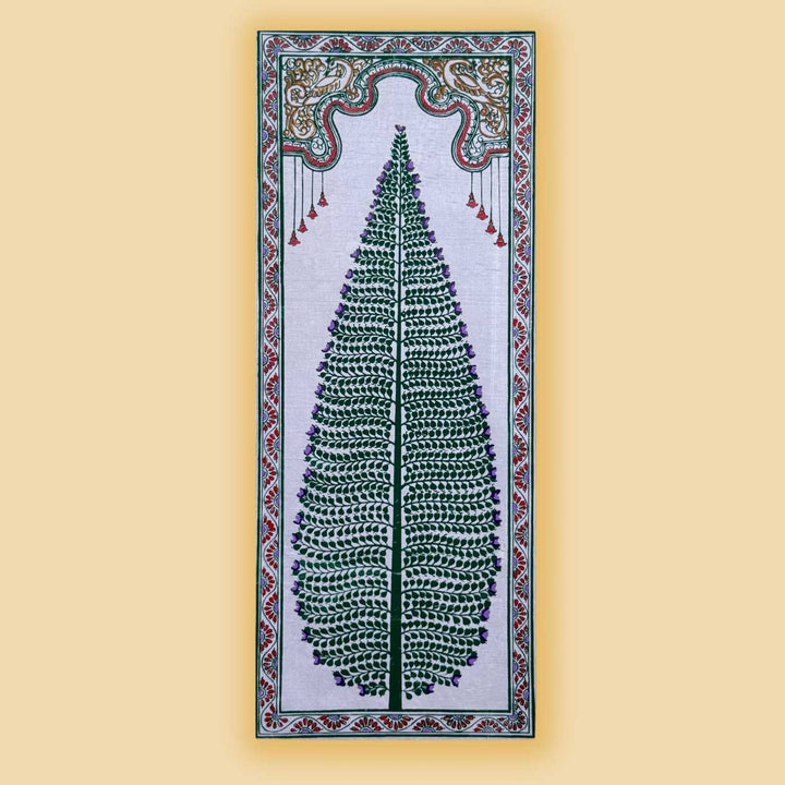 16 X 6 Inch | Handmade Tussar Silk Tree Of Life Painting