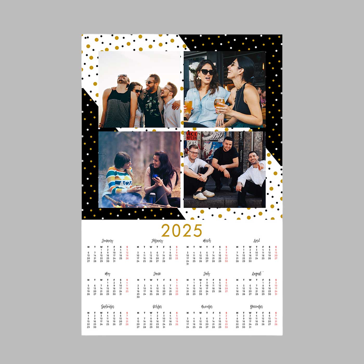 Buy Photo Personalized Poster Glossy Finish 2025 Table Calender