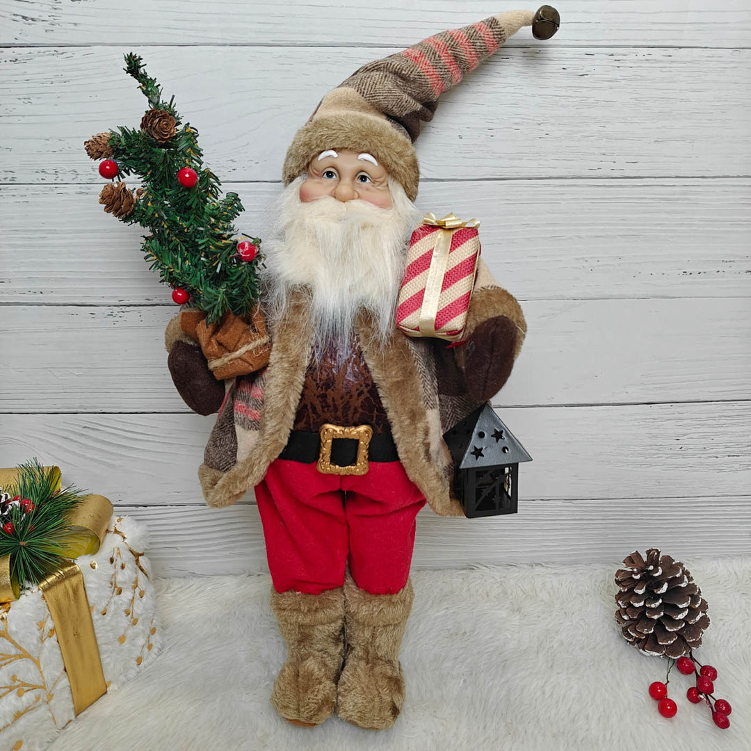 25 Inch | Rustic Woodland Santa Figurine