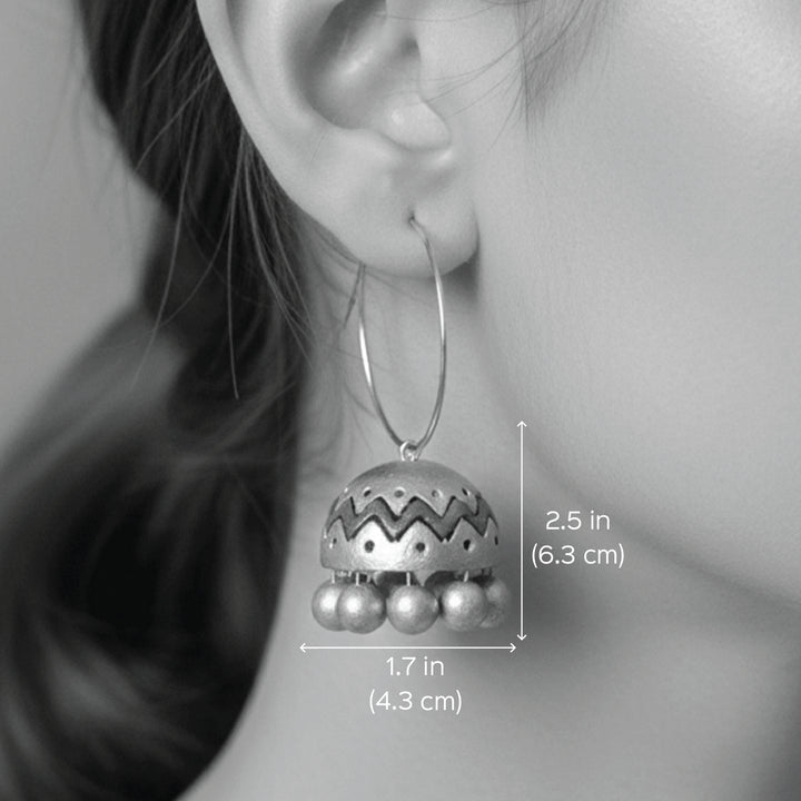 Handmade Silver Fusion Terracotta Earrings