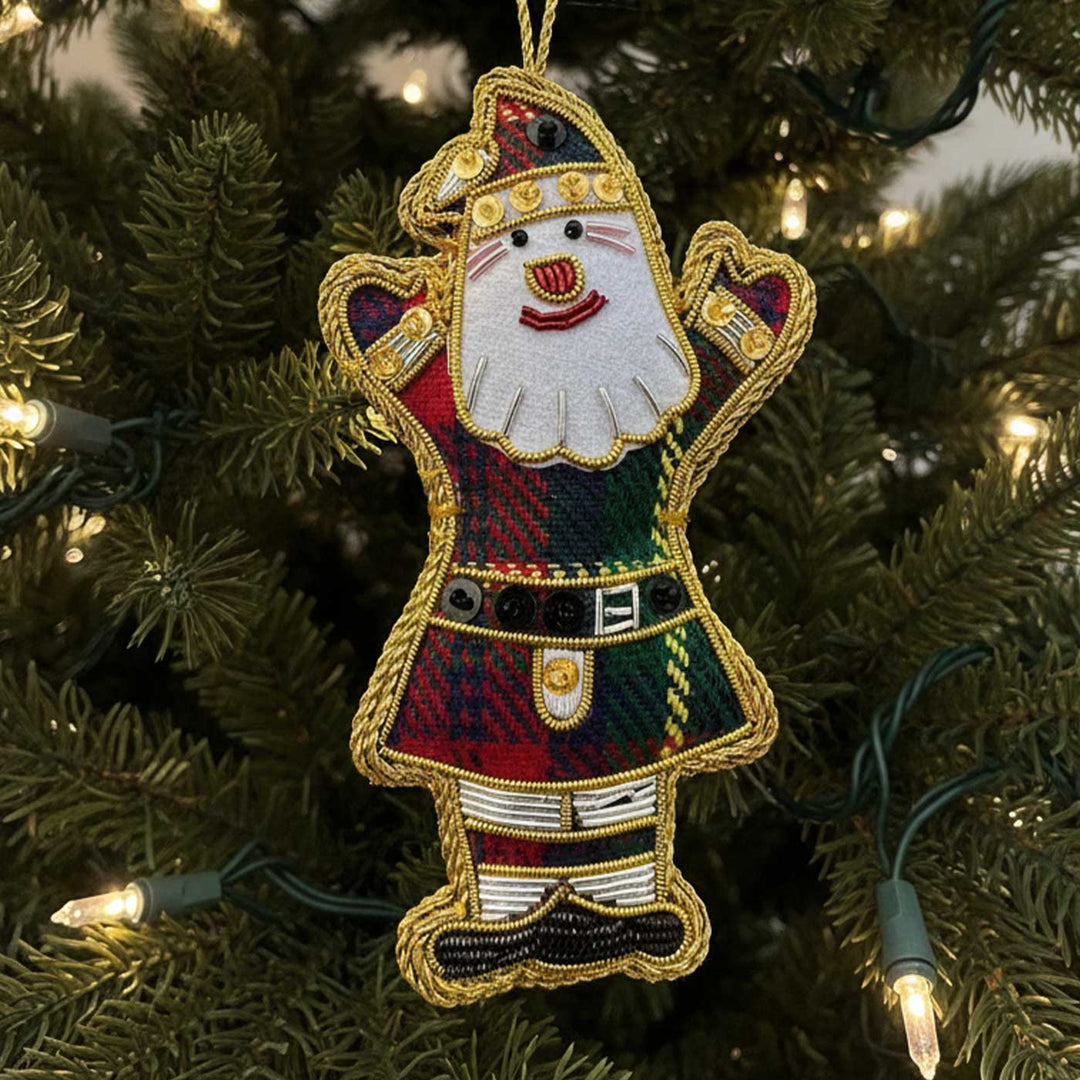 Santa Cotton Premium Zardozi Embroidered Ornament