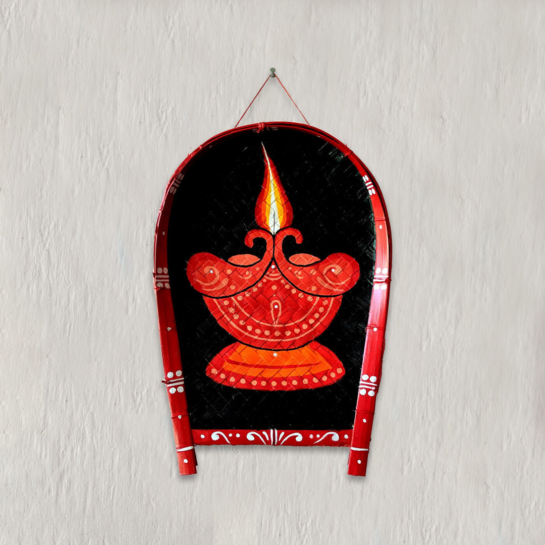 Handpainted Auspicious Bamboo Wall Decor