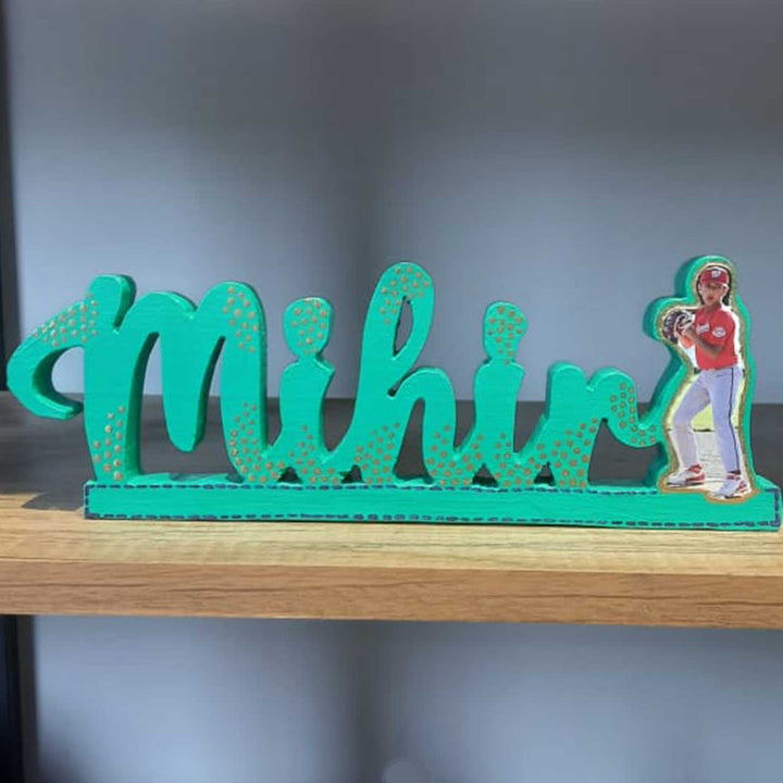 Personalized Handmade Kalakaar Wooden Cutout Name Plate