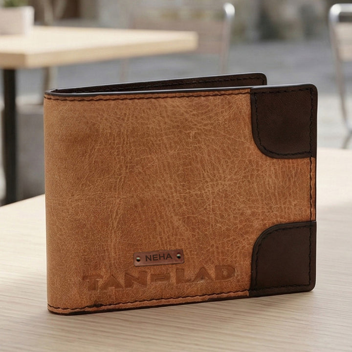 Personalized Brown Brooklyn Leather Wallet