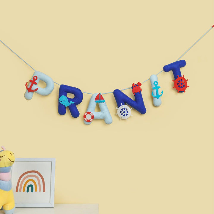 Handmade Personalized Felt Kids Bunting - Sea Anchor
