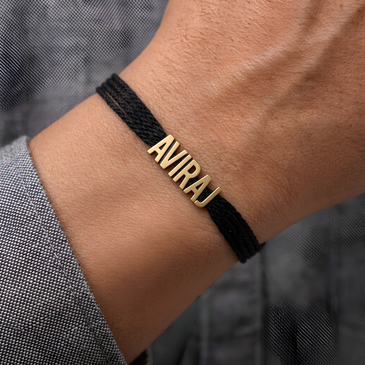 Personalized Handmade Minimalist Name Rakhi With Roli Chawal