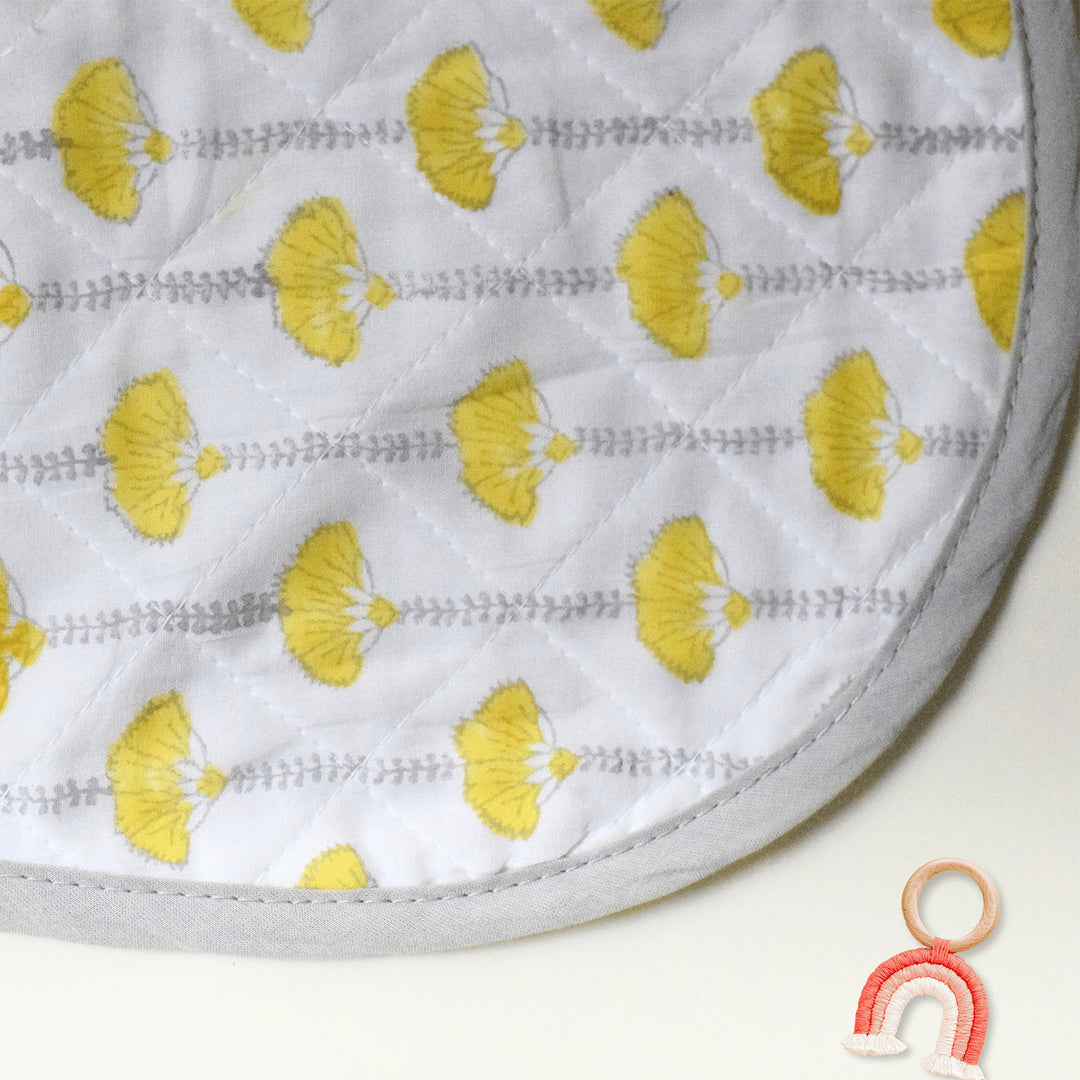 Block Printed Seaside Treasure Burp Cloth