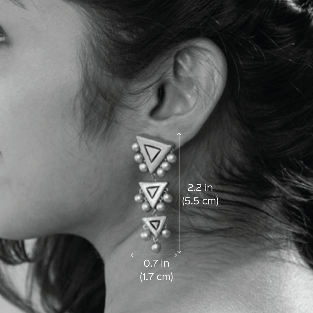 Handmade Desi Dazzle Terracotta Earrings