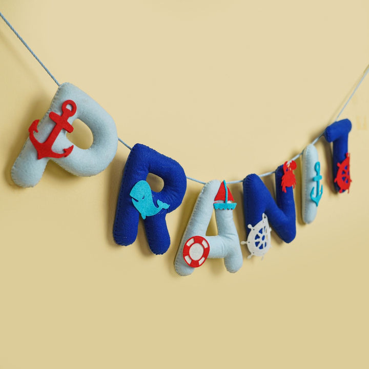 Handmade Personalized Felt Kids Bunting - Sea Anchor